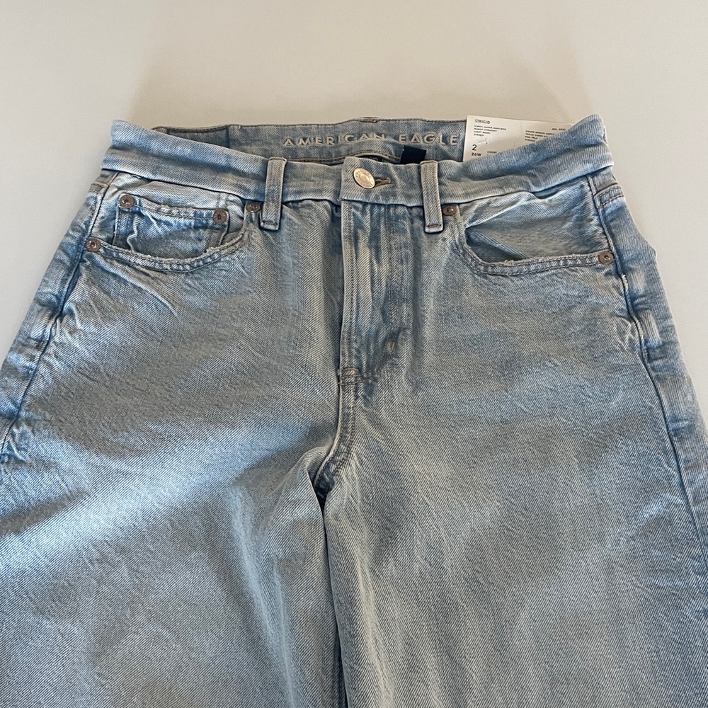 American Eagle Outfitters Women's Sky Blue High Rise Jeans